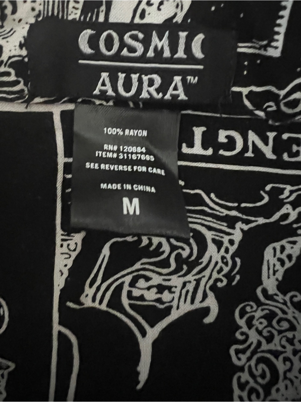 Cosmic Aura Tarot Card Button-Up - Picture 3 of 3